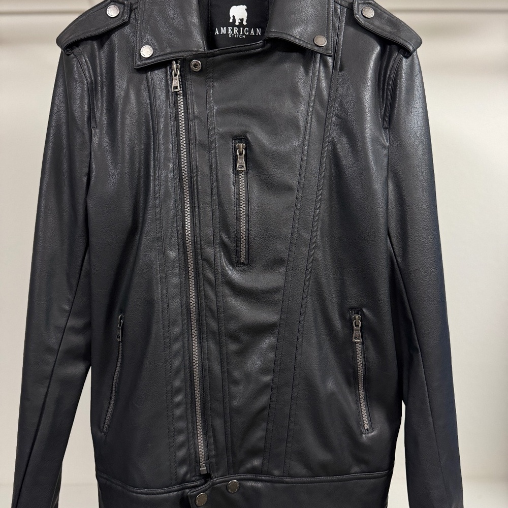 American Stitch Faux Leather Jacket – Modern Edge, Classic Style